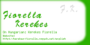 fiorella kerekes business card